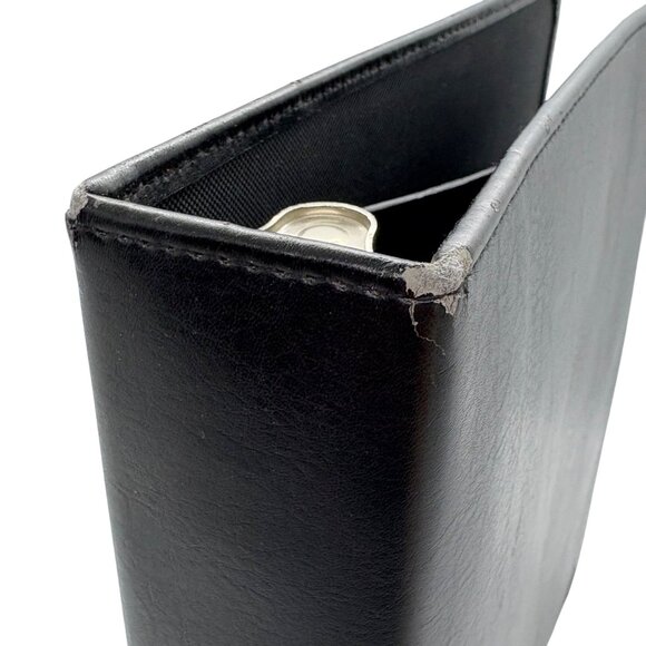 Franklin Covey Black Leather Zip Binder Planner Organizer 7-Ring With Card Slots - Picture 5 of 12